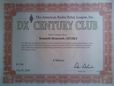 6 meter DXCC #1749